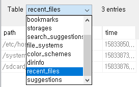 SolidExplorer DB tables